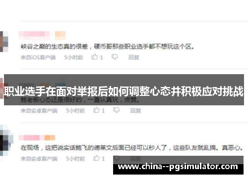 职业选手在面对举报后如何调整心态并积极应对挑战
